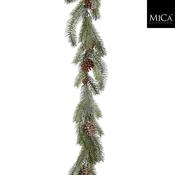 Garland Pine Cone Green Frosted L 193cm
