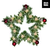 Kaprun Wreath Star Green Frosted Red D60cm