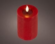 LED realistic wick candle wax pit on top w resin fire flame effect BO indoor image