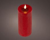 LED realistic wick candle wax pit on top w resin fire flame effect BO indoor image