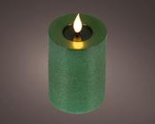 LED realistic wick candle wax pit on top w resin fire flame effect BO indoor image