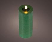 LED realistic wick candle wax pit on top w resin fire flame effect BO indoor image