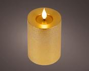 LED realistic wick candle wax pit on top w resin fire flame effect BO indoor image