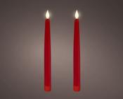 LED realistic wick dinner candle wax tapered fire flame effect BO indoor image