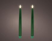 LED realistic wick dinner candle wax tapered fire flame effect BO indoor image