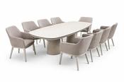 Life Madeira 8 Seat Dining Set in Oyster with Nuna Chairs image