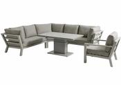 LIFE Timber High Arm Corner Set with Armchair Beige image