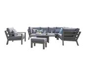 LIFE Timber High Arm Corner Set with Armchair Grey image