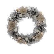Snow Poinsettia Wreath Dia 80cm