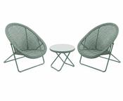 Tobs Rattan Folding Bistro Set Green