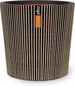 Vase Conical Groove Black Gold 45x41