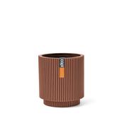 Vase Cylinder Groove 11x12 Merlot Red image