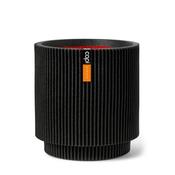 Vase Cylinder Groove Black