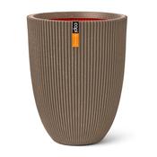 VASE ELEGANT LOW GROOVE NL 46X58 WARM TAUPE image