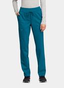 Cherokee WW Revolution Women's Mid Rise Tapered Leg Drawstring Scrub Trousers WWE105 - Caribbean image