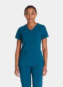 Dickies EDS Essentials Women's Mock Wrap Scrub Top DKE625 - Caribbean image