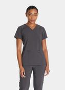Dickies EDS Essentials Women's Mock Wrap Scrub Top DKE625 - Pewter image
