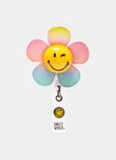 Koi Retractable Shaker Badge Reel - 3D Smiley Flower