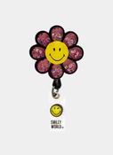Koi Retractable Shaker Badge Reel - Daisy Smiley