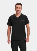 Healing Hands 360 Steven Scrub Top - Black image