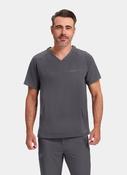 Healing Hands 360 Steven Scrub Top - Pewter image