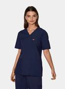 Unisex Orange Standard Balboa Scrub Top - Navy image