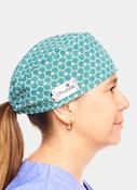 ChrysVal Short Scrub Hat - Turquoise Clover