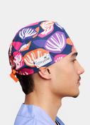 ChrysVal Short Scrub Hat - Anemone Pop