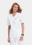 Unisex Orange Standard Balboa Scrub Top - White image