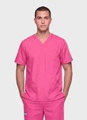 Cherokee Unisex Scrub Top - Shocking Pink image