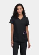 Koi Cureology Cardi Scrub Top - Black image