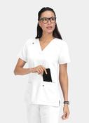 Koi Next Gen Hustle And Heart Scrub Top - White image