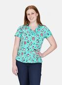 Koi Basics Leslie Scrub Top - Penguins image