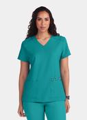 Koi Cureology Cardi Scrub Top - Teal image