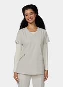 Koi Solis Sari Scrub Top - Bone image