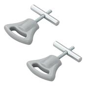 AWNING RAIL STOPPER WITH PLASTIC BUTTON - 5-6MM - 2PIECE SET