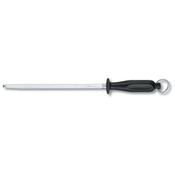 VICTORINOX  SHARPENING STEEL ROUND MEDIUM GRIT 10" BLACK