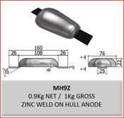 Pear Shape Zinc Weld on Hull Anode image
