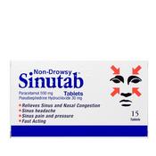 Sinutab Non-Drowsy Tabs 15 Tabs John&amp;John Ph Only image