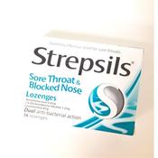 Strepsils Sore Throat Blocked Nose Loz 36Loz Reckitts image