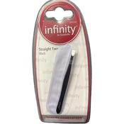 Infinity Black Tweezer Straight M0334