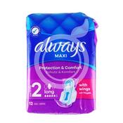 Always Maxi Pads Long With Wings 12S image