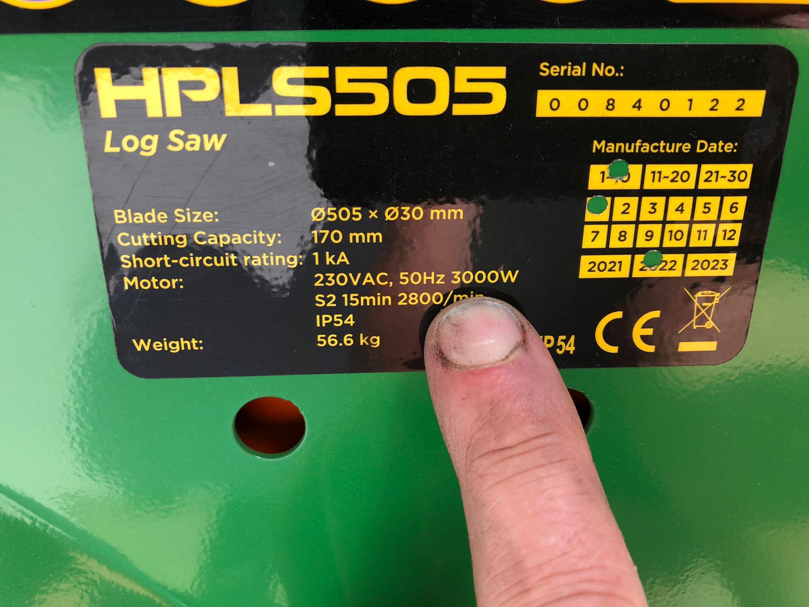 Electric Log Saw 505mm at Hartnett Products