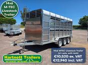 MTEC 14x6 Tri-Axle Livestock Trailer with Tank