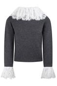 Wool Cashmere Lace Knit Grey