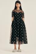 PUFF SLEEVE CORD HIP DRESS