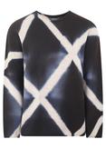 Long Cashmere Seamless Pullover - Itajime - Black - Sand
