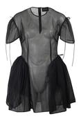 MINI PUFF SLEEVE CORD HIP DRESS