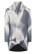 Cashmere Seamless Upside Down Cape - Itajime Silver Grey - Light Grey