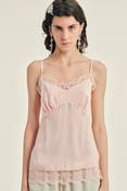 LACE TRIM SLIP NEGLIGEE CAMI SOFT PINK image